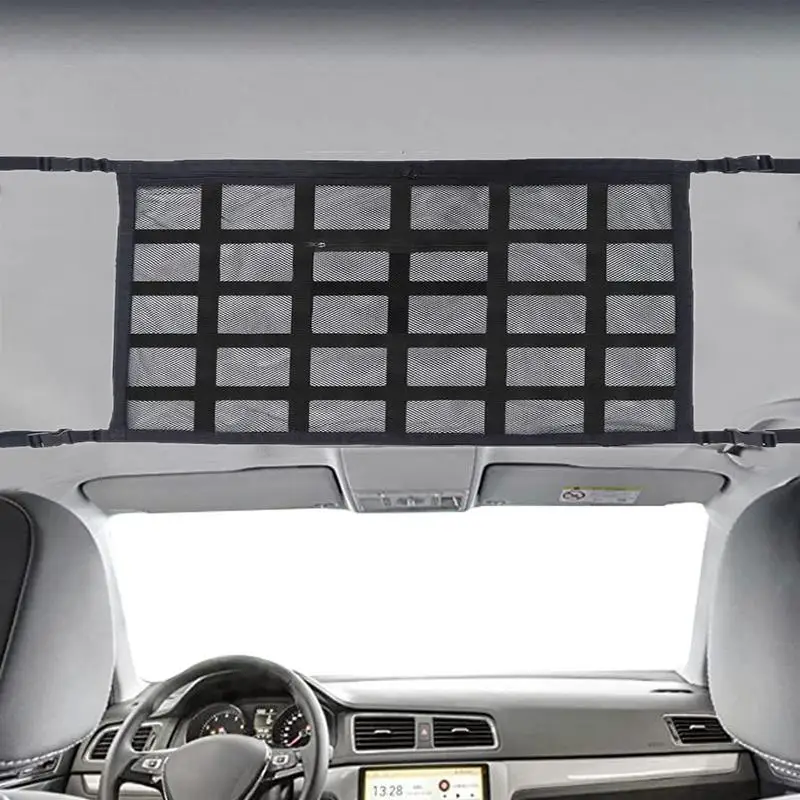 

Car Ceiling Cargo Net Pocket Car Storage Ceiling Net Car Ceiling Storage Bag Roof Organizer Truck SUV Travel Long Road Trip