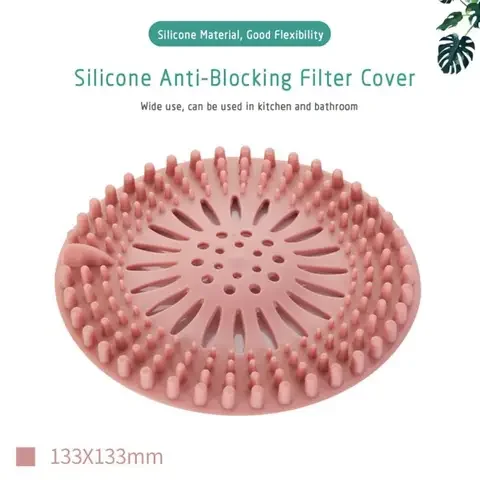 

1PC Silicone Anti-blocking Filter Cover Sewer Outfall Strainer Sink Filter Hair Stopper Catcher Kitchen Bathroom Drain Covers