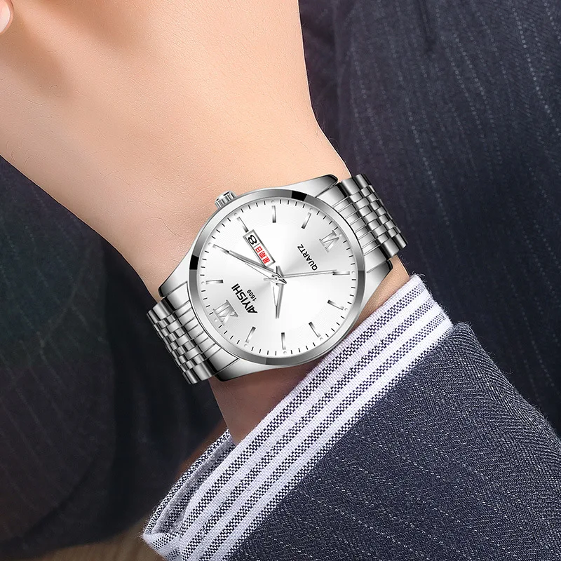 Top Brand Men Watches Luxury Relogio Masculino New Waterproof Stainless Steel Sport Waterproof Classic Design Men Quartz Watch