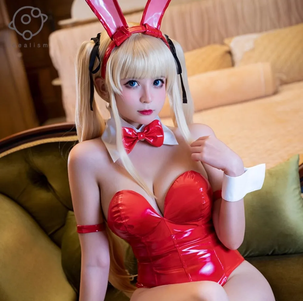 

Enamel Japaness Women Suit Yinglili Fan Bunny Girl Cos Clothing Cosplay Swimwear High Cut Leotard One Piece Suit Costume