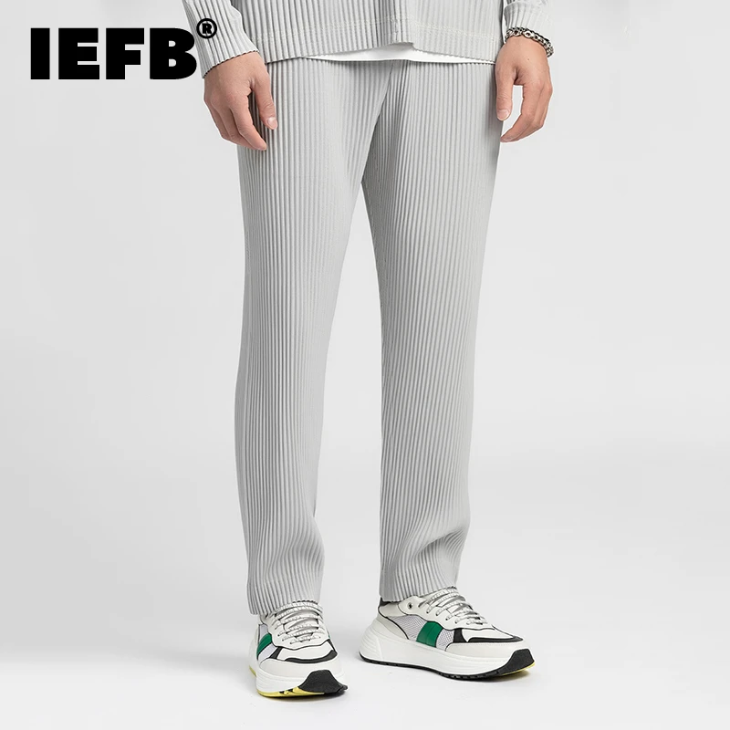 Men's Japanese Fabric Pants | Pleated Straight Pants - Casual