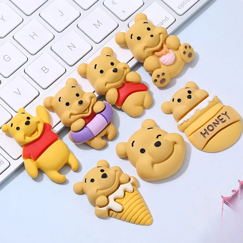 

Cute Resin Big Winnie Bear Charms Flatback DIY Scrapbooking For Headware Phone Case Accessories