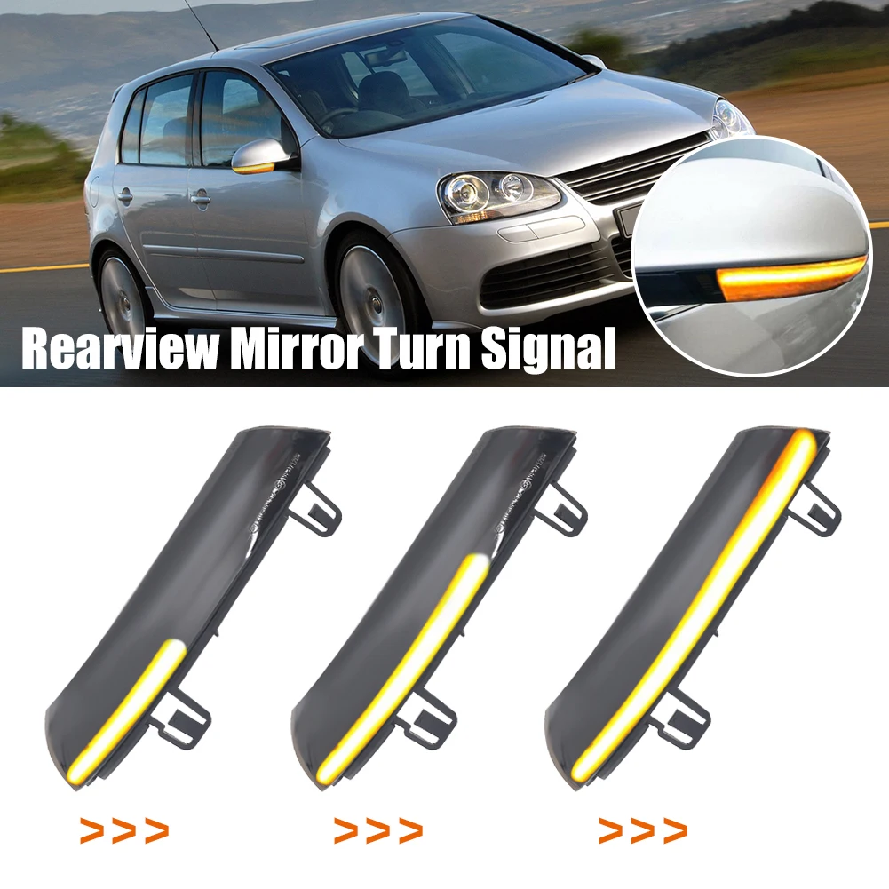 

2PCS Dynamic LED Turn Signal Lights Car Rearview Mirror Turn Signal Light For MK5 GTI EOS Jetta Passat Sharon Skoda Auto Parts