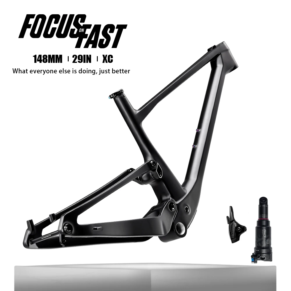 

Lexon Newest 29 Full Suspension Carbon MTB Frame Boost Integrated Trunnion Shock XC Trail Mountain Bicycle Frameset Bike Parts