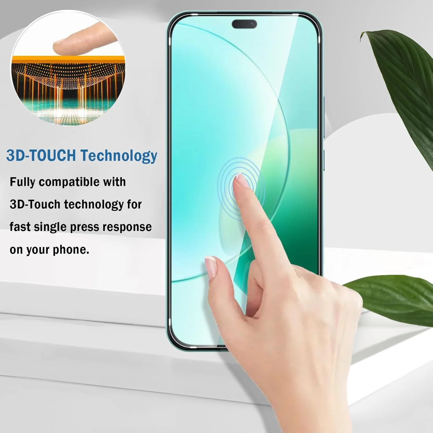 Tempered Glass Screen Protector, Scratch Resistant & Bubble-Free, 9H Hardness