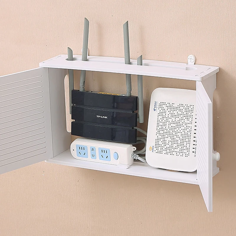 NUOBESTY Caja De Almacenamiento Wifi Pared Router Organizador Sin