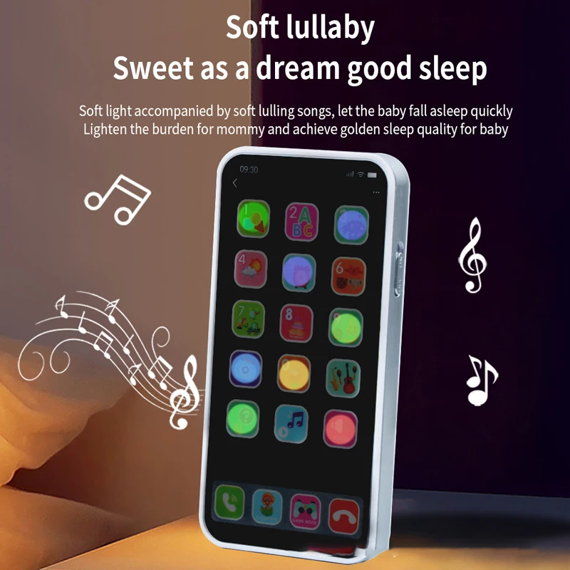New Children's Educational Toys Mobile Phone Simulation Music Touch Screen Phone Baby English Early Childhood Toys Voice Toys 2