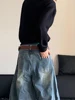 American Retro Washed Loose Straight Leg Jeans Men Trendy Brand Banana Wide Leg Pants Men Wide Leg Mop Pants 5
