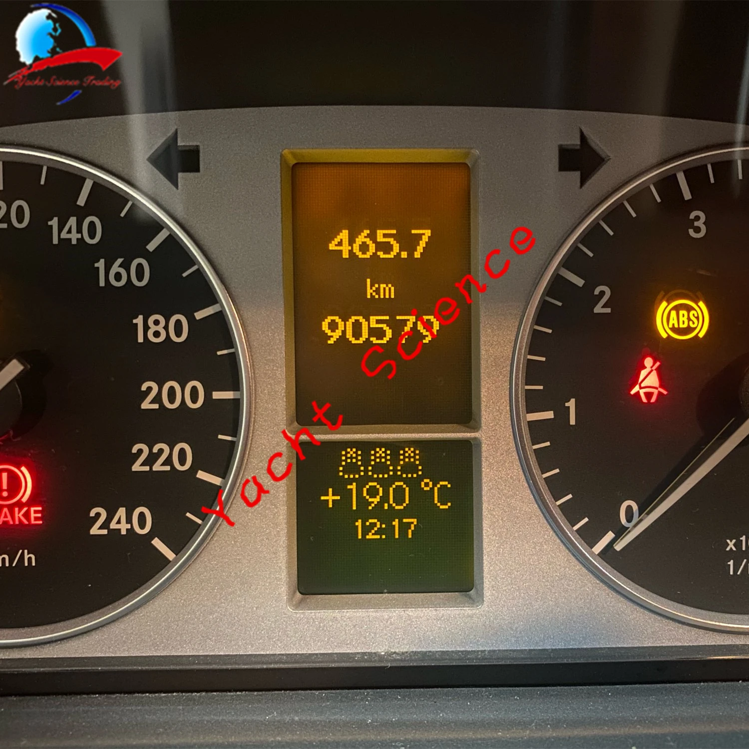 계기판 LCD 디스플레이 화면 속도계 계기판, 메르세데스 벤츠 A B 클래스 W169 W245, 7V A1695400448 0263643242