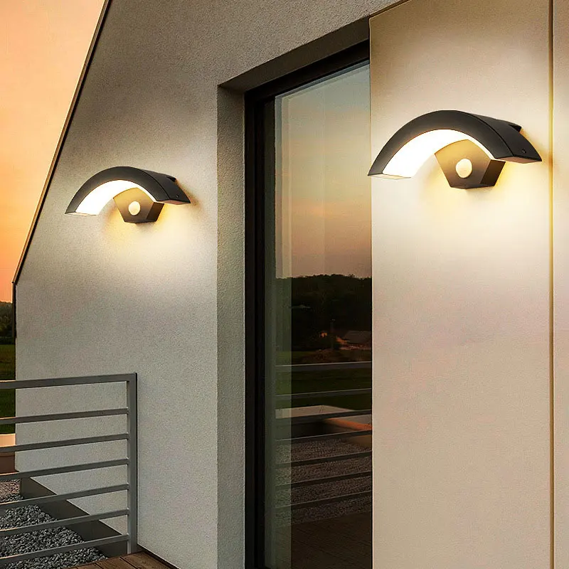 LED Wall Lamp with Motion Sensor for Outdoor Porch or Gardens Lighting