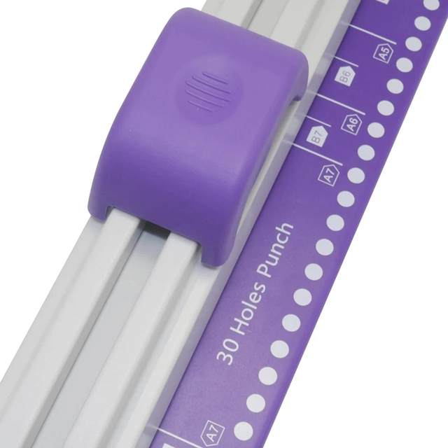 30 Hole Puncher Hand Push Hole Puncher Manual Convenient Handheld Desktop Hole Pouch A4 Paper Puncher for Classroom Office