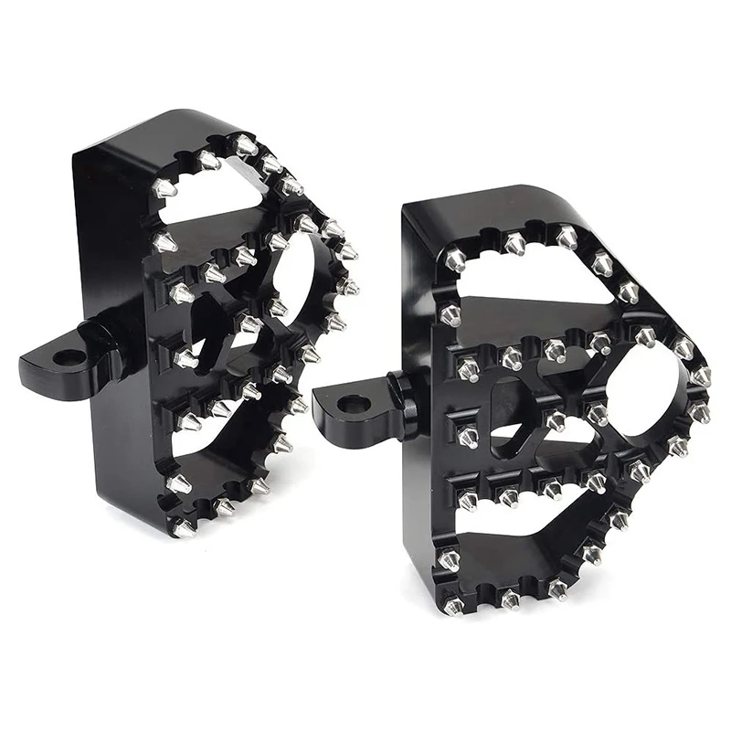 

Motorcycle MX Offroad Foot Pegs Bobber Wide Floorboards Footrests Pedals For Sportster XL 1200 883 Dyna FXDF Softail