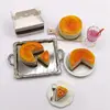 NEW 1PCS 1/6 Scale Dollhouse Miniature Cheese Cake Pretend Food Mini Cake for Blyth OB11 BJD Dolls Toys Accessories 3