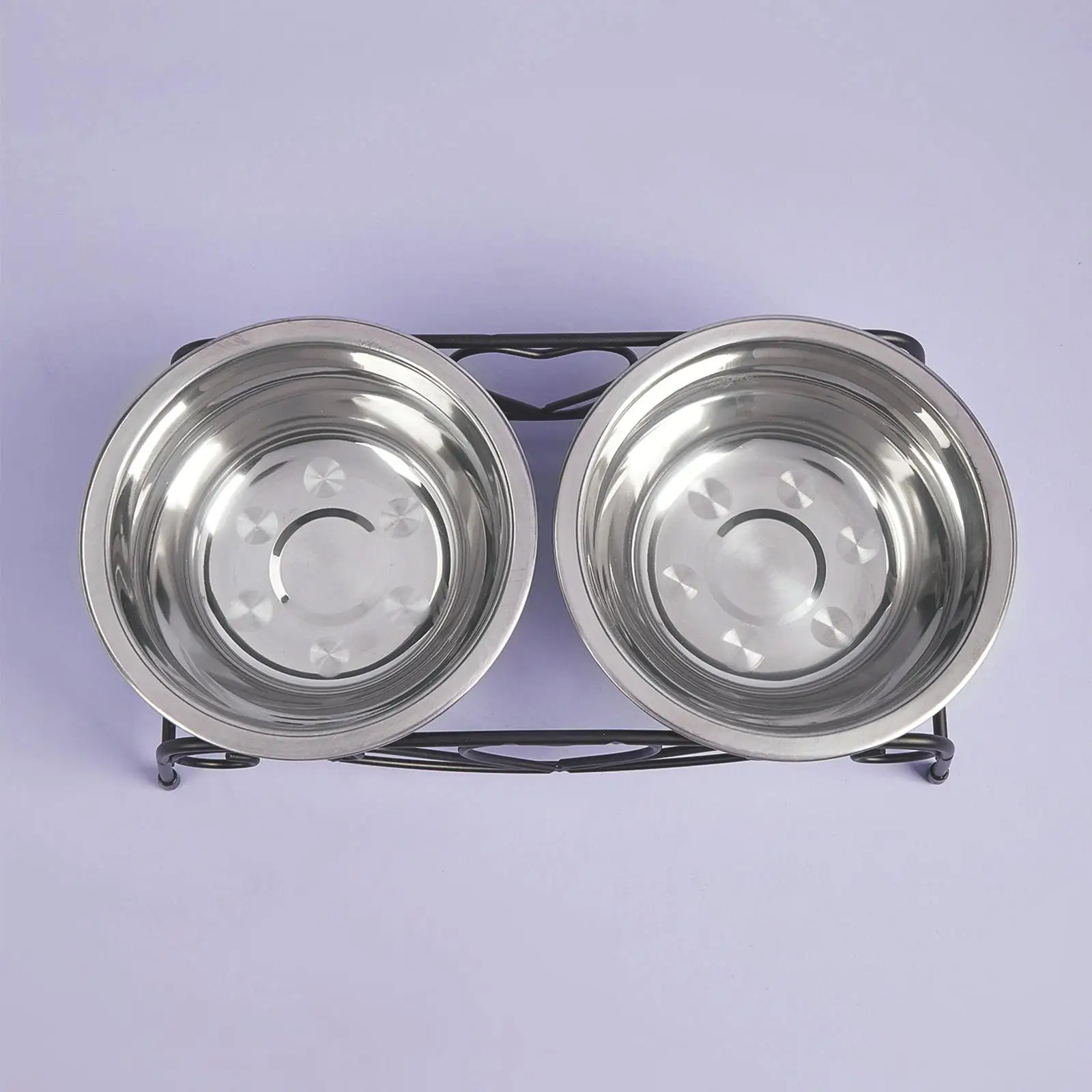 Title 3, Set Of Stainless Steel Pet Bowls (one Base, Two...