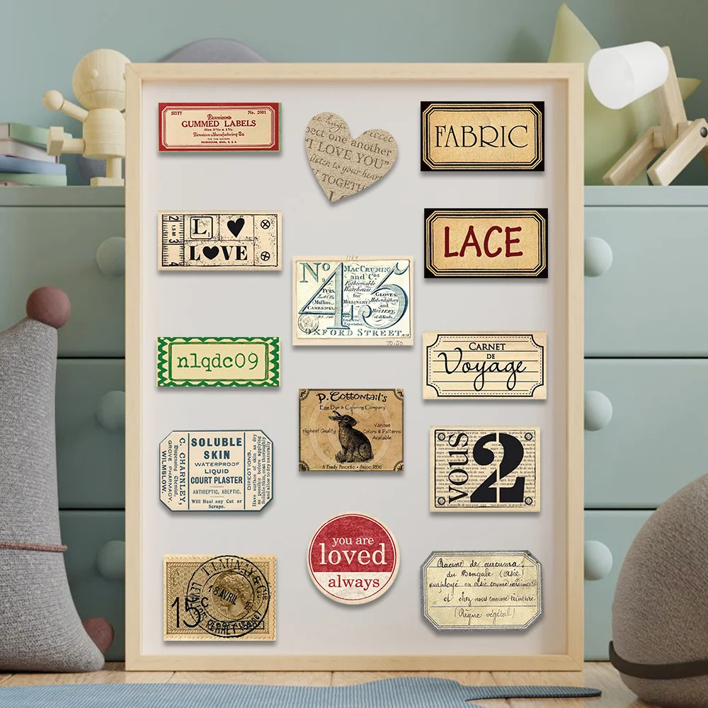 Pack of 50 Retro Decorative Stickers
