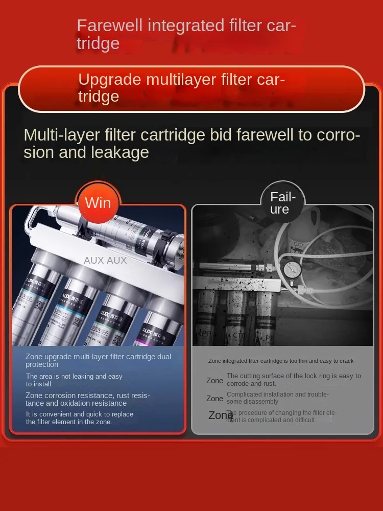water purifier direct drinking domestic kitchen tap water ultrafiltration filtration commercial pre-purification kitchen