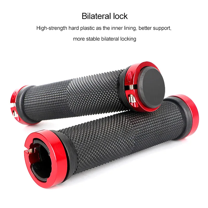 Bicycle handlebar grips anti slip BMX MTB rubber bilateral lock cycling bikes handlebar grips handlebar sleeve bike accessories