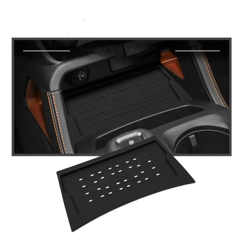 Fit For Ford Ranger Car Wireless Charging Pad Silicone Non-Slip Mat Dust-Proof Charger Protect Cover Car Accessories