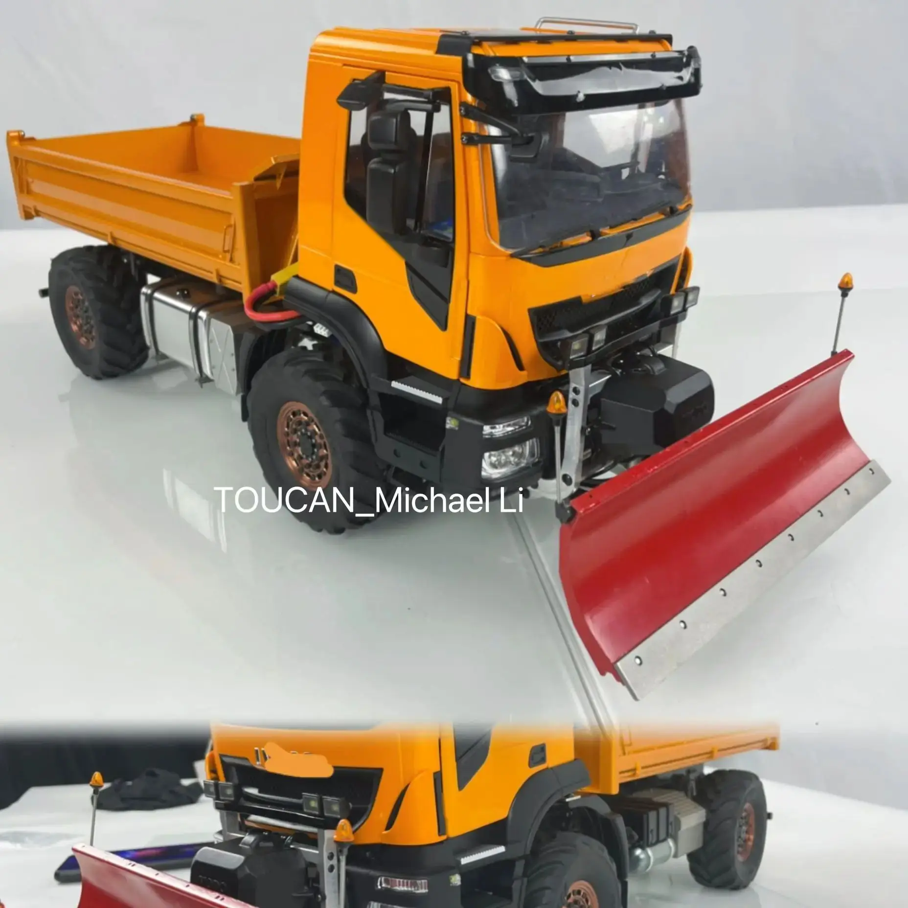 1/14 4x4 Metal RC Hydraulic Dumper Trucks Snow Shovel Remote Control Tipper Machine Cars Vehicle Toys for Boys Gifts TH23796 3