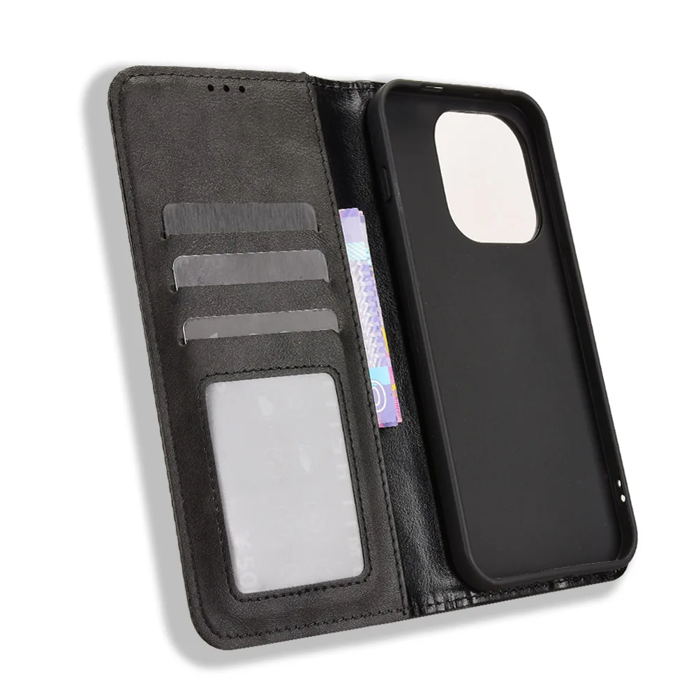 Premium PU Leather + TPU Flip Wallet Phone Case with Anti-Knock Protection
