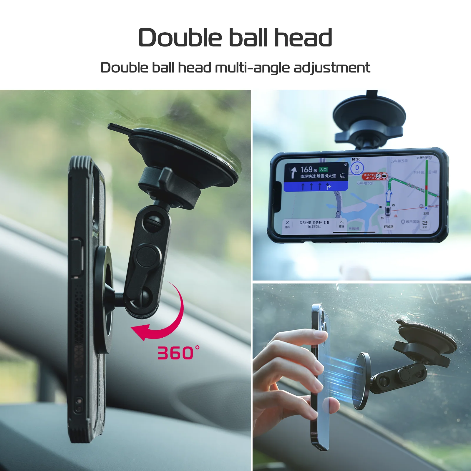 Ulanzi O-Lock Series Quick Release Strap Mount Stand Car Phone Suction Cup Case For iPhone 14 13 Pro Max Riding Bracket Vlog Kit