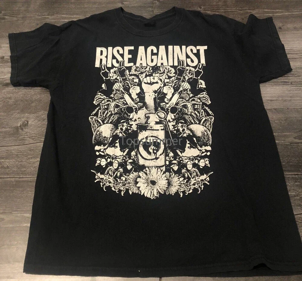 

Another Mile Vintage Rise Against Band Shirt Classic Black Unisex S-5Xl Ne1952