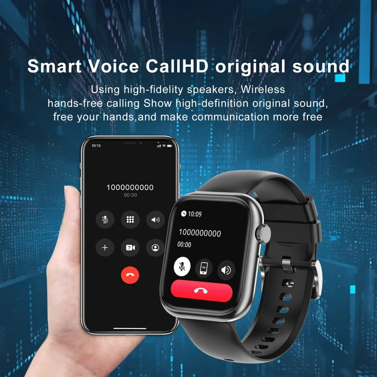 Cubot KingKong AX Ace 3 KingKong9 스마트 워치 블루투스 토크, 심박수 및 혈압 모니터링, 건강 단계 운동