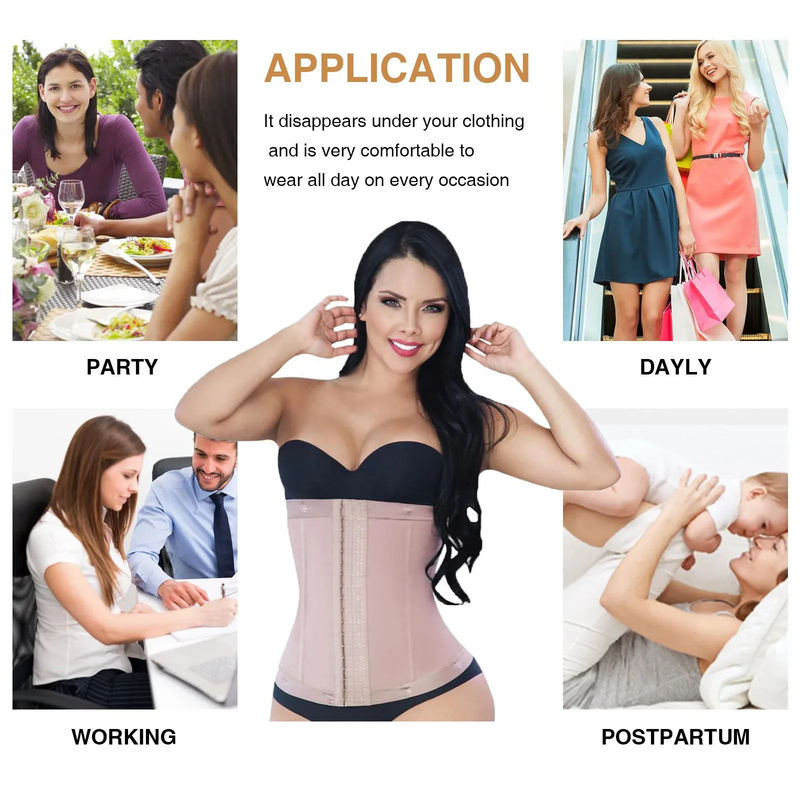 Fajas Colombianas Girdle Waist Slimming Double Compression Adjustable Zipper Flat Belly Butt Lifter Shapewear