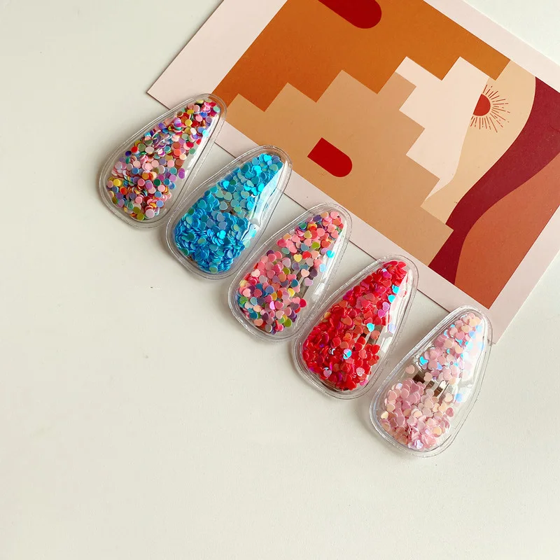 

20Pcs/Lot Fashion Children Hair Accessories Cute Candy Color PVC Hairpins Good Gifts DIY Headdress New Girls Quicksand Hair Clip