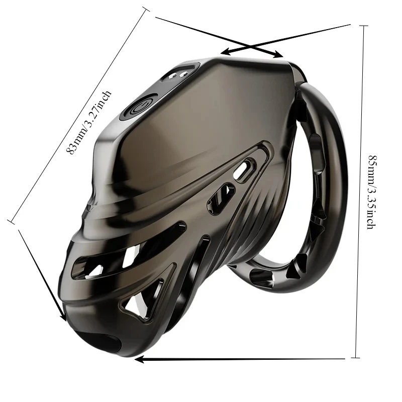 Remote Control Electric Shock Male Penis Chastity Cage E-stim Intensities Cock Cage with 4 Active Rings Adult Sex Toys for Men