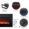 Fireplace Heater Wall Mount Remote Control 13 Flame Colors LED Display 750W/1500W Heat BTUs Safety Glass 400 sq.ft Warmth 5