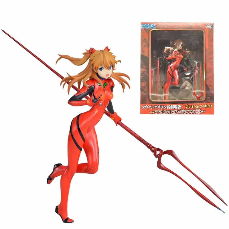 Sega Original Neon Genesis Evangelion Anime Figure Asuka Garza Soryu Lance Of Longinus Action Figure Toys For Kids Gift Model
