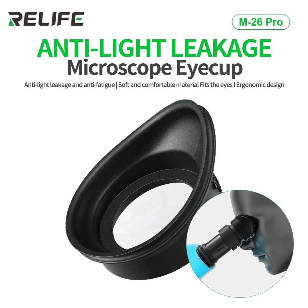RELIFE M-26 Pro Microscope 3D Goggles Rubber Eyepiece Cover Protective Silicone Eyecup Most Microscopes Light-shielding Tool Eye Protector Cups