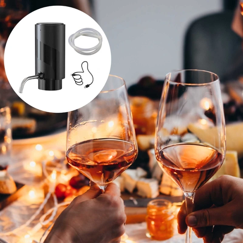 Intelligent Wine Dispenser Rapid and Efficient Wine Decanter USB Rechargeable Automatic Wine Dispenser ABS Material A6HB 5
