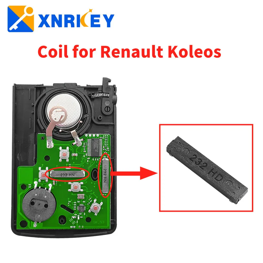 XNRKEY 10/20/30 Pcs Original Inductance Transformer Coil for Renault Koleos Smart Card Remote Car Key