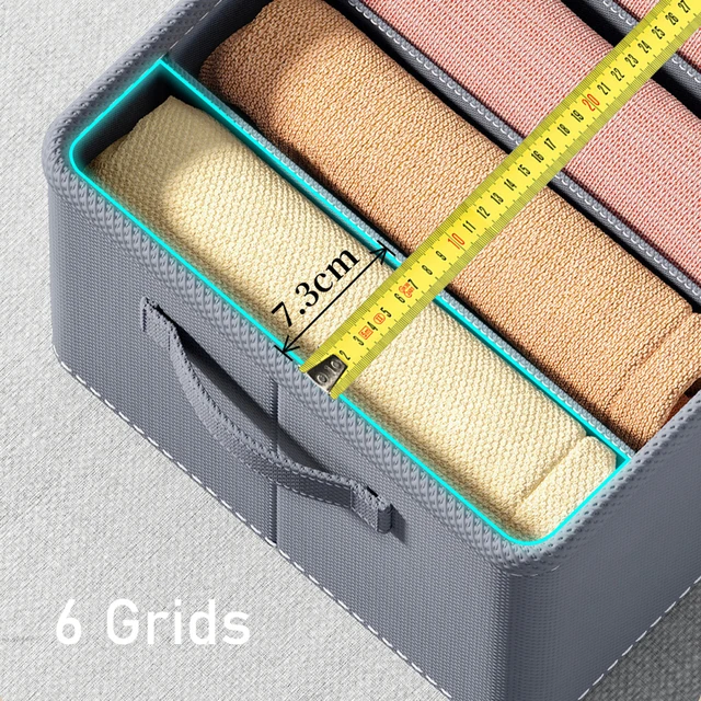 Thickened Pants Storage Box Foldable 9/7/6 Grids Organizer for Jeans Sweatshirt Shirt Wardrobe Organizers of Cabinets and Drawer 5