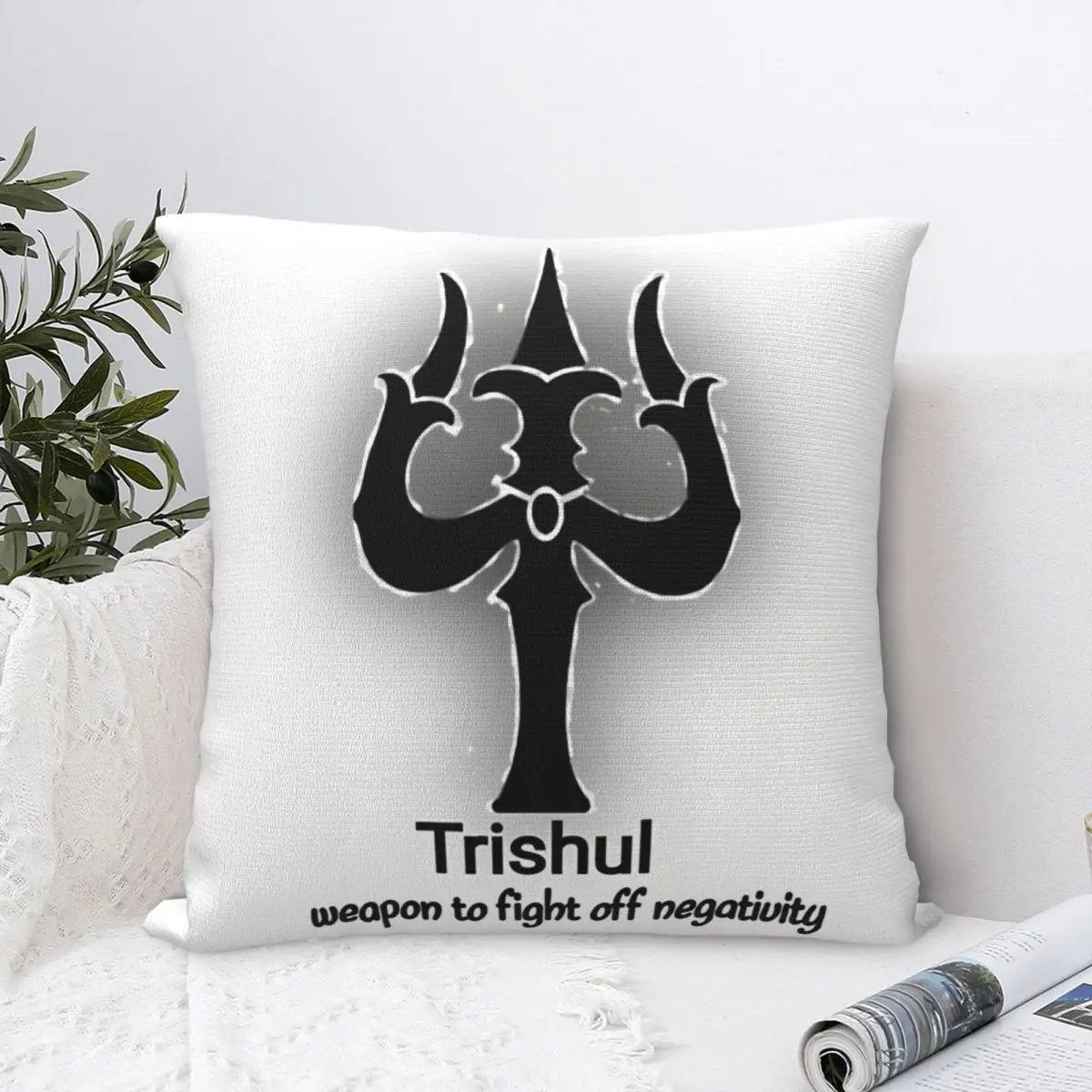 

Trishul Art Work Hug Pillowcase Hindu India God Indian Gods Lord Shiva Backpack Cushion Livingroom DIY Printed Throw Pillow Case