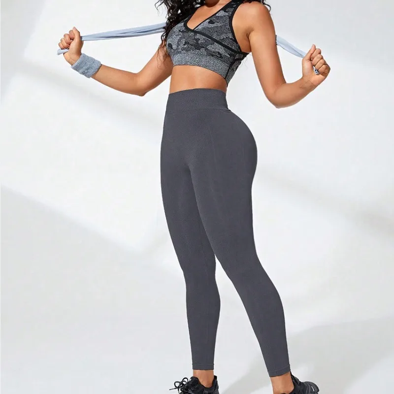 Women's Seamless Yoga Leggings High-Waisted Butt-Lifting Workout Leggings for Running Gym & Training Activewear Slim Tights 6