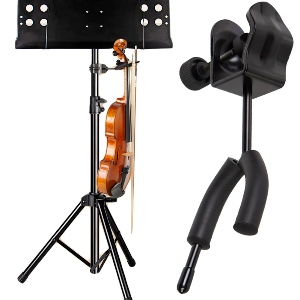 Violin Hanger Violin & Viola Stand Violin Holder for Desktop Microphone Or Sheet Music Stand for Home Studio Music Room