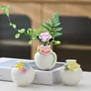 1pcs Handmade Creative Flower Vase Tea table decoration Flower vessels Small ornament Living room ceramic vase 1