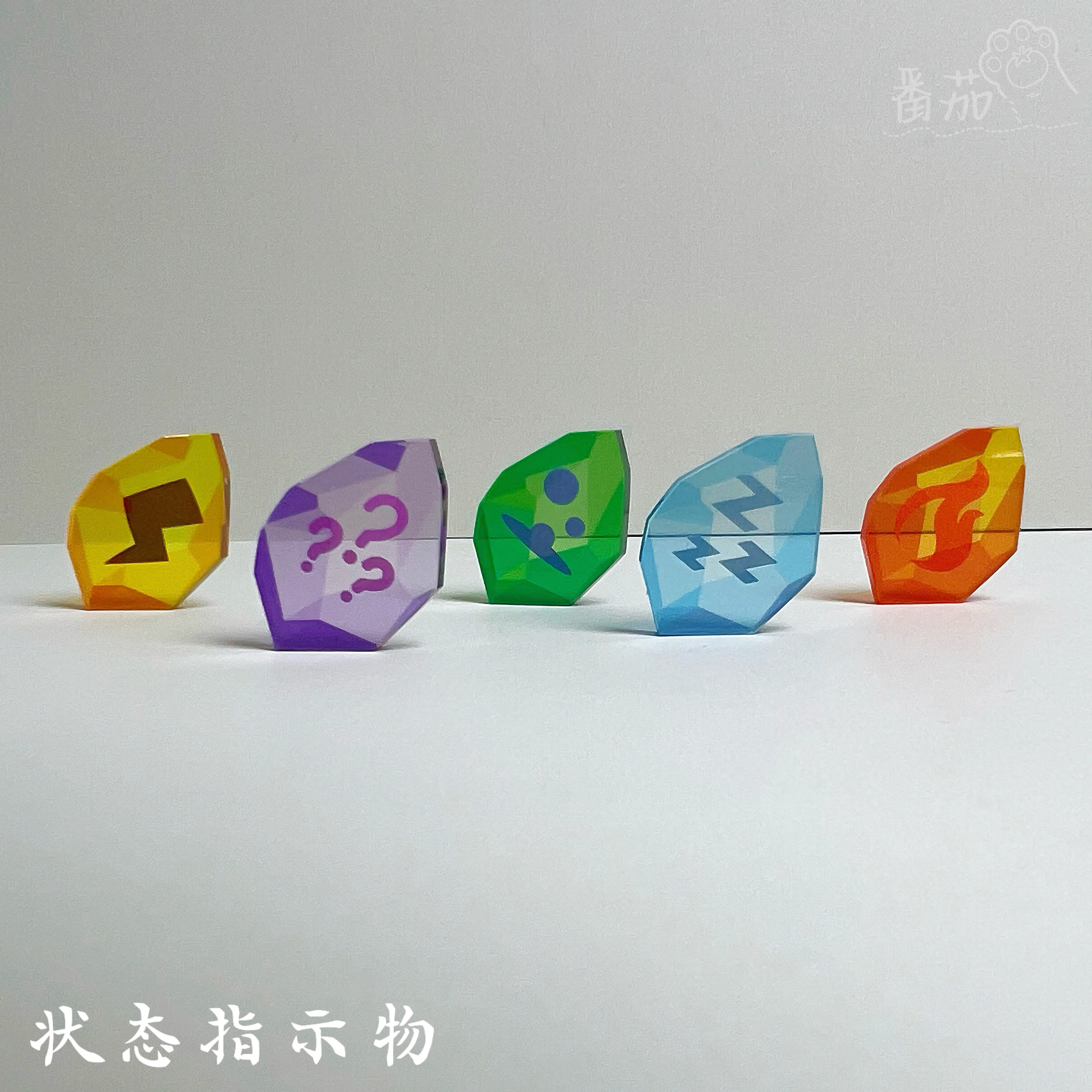  PTCG 상태 표시기 아크릴 스테인드 글라스 디자인 카드 게임 전투를 위한 비정상적인 상태 표시기  트레이너