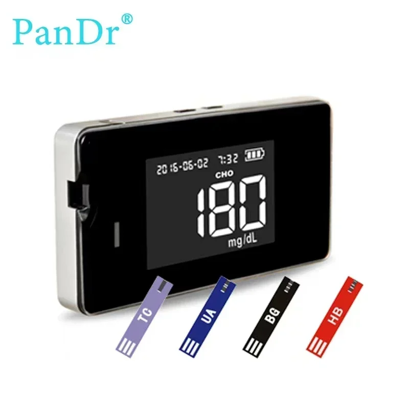 Accu Answer 4 In1 Multi-function Hemoglobin, Uric Acid, Cholesterol,GIuose Blood Test Meter for Diabetes Gout with Lancets