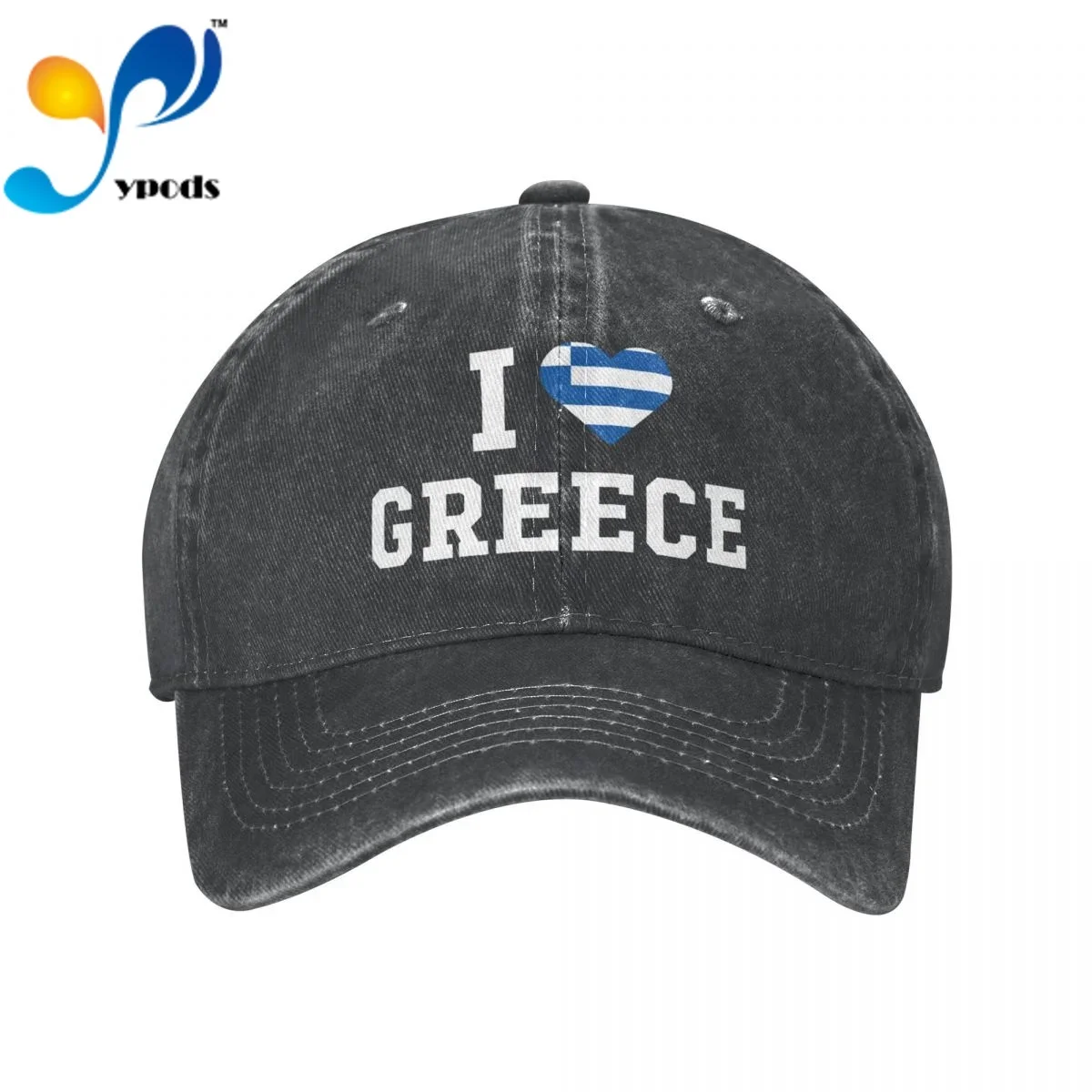 

I Love Greece Flag Women Men Cotton Baseball Cap Unisex Casual Caps Outdoor Trucker Snapback Hats