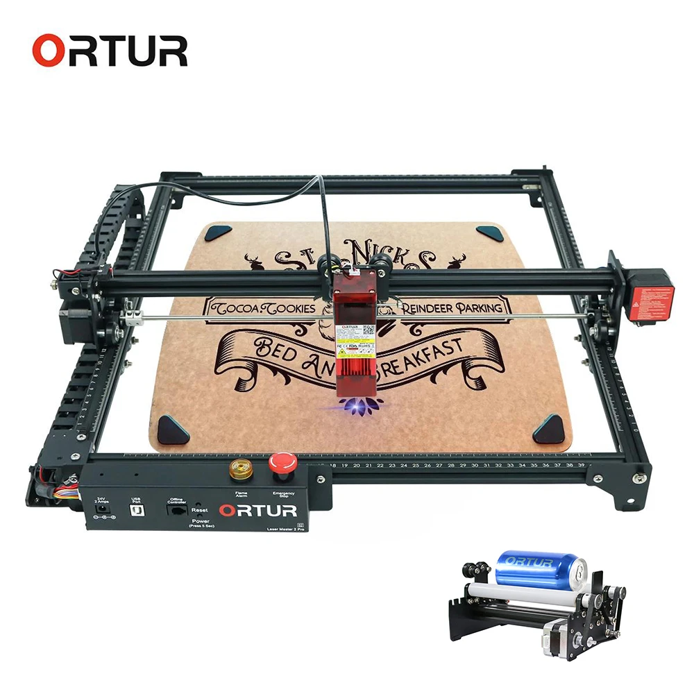 Ortur Laser Cutting Machine 2 Pro S2 Roller Rotary Port Engraving