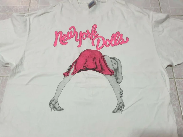 Rare vintage 90s New York Dolls T shirt punk rock The Stooges Iggy Pop Size  XL