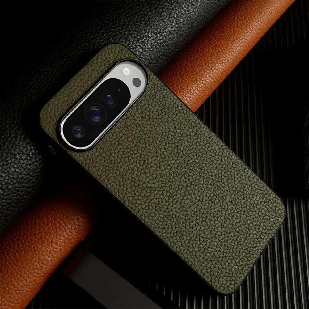 Premium Cowhide Leather Phone Case - Luxury Shockproof Full Protection Back Cover