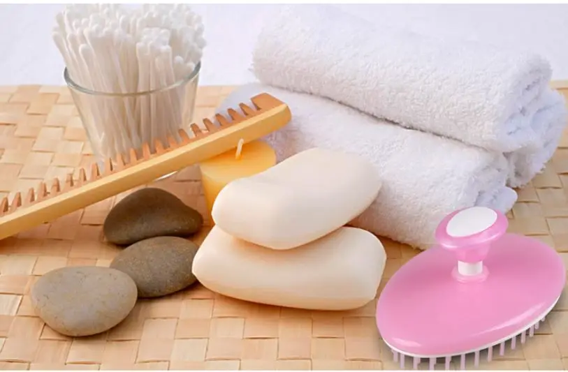 HANRIVER hot selling head massager shampoo scrub brush to clean the scalp Bath wash hair brush to wash and dress head artifact