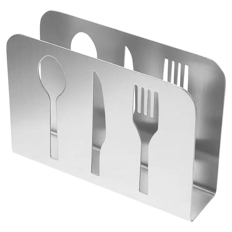 1pcs Household Tissue Rack Stainless Steel Restaurant Napkin Rack Paper