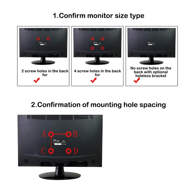 Soporte para tv Pantallas monitores 14 Pulgadas a 42 Pulgadas Universal  ajustable material resistente