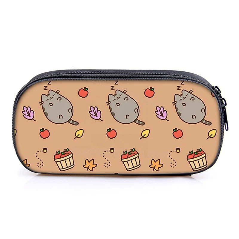 New Pusheen Students Pencil Cases Without Compartments Cartoon Anime  Figures School Supplies Pen Bags 3D Printed Birthday Gifts - AliExpress